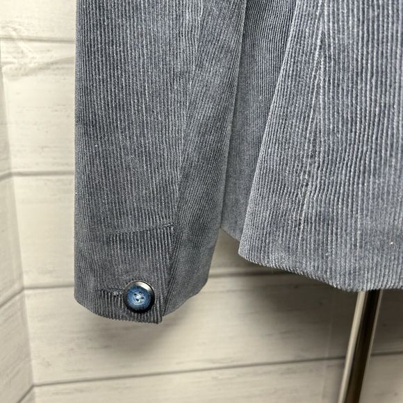 Vintage LL Bean Women's 2-Button Blazer Corduroy Jacket Pocket Navy Blue Sz 12 R - Picture 8 of 12